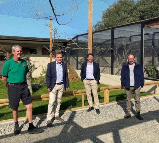 Nigel Huddleston in Cornwall - L-R: Nick Reynolds (Paradise Park), George Eustice MP, Nigel Huddleston MP, Jonathan Bray 